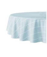 Everhome 70” Round Woven Stripe Tablecloth Blue - £15.56 GBP