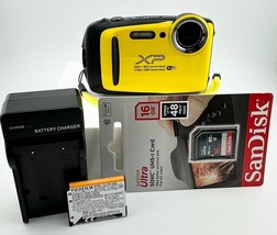 Fujifilm FinePix XP130 Waterproof Digital Camera Yellow Bundle TESTED - $246.53