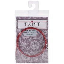 ChiaoGoo 7522-S Twist Lace Interchangeable Cables, 22-Inch ,Small, Red - £12.57 GBP