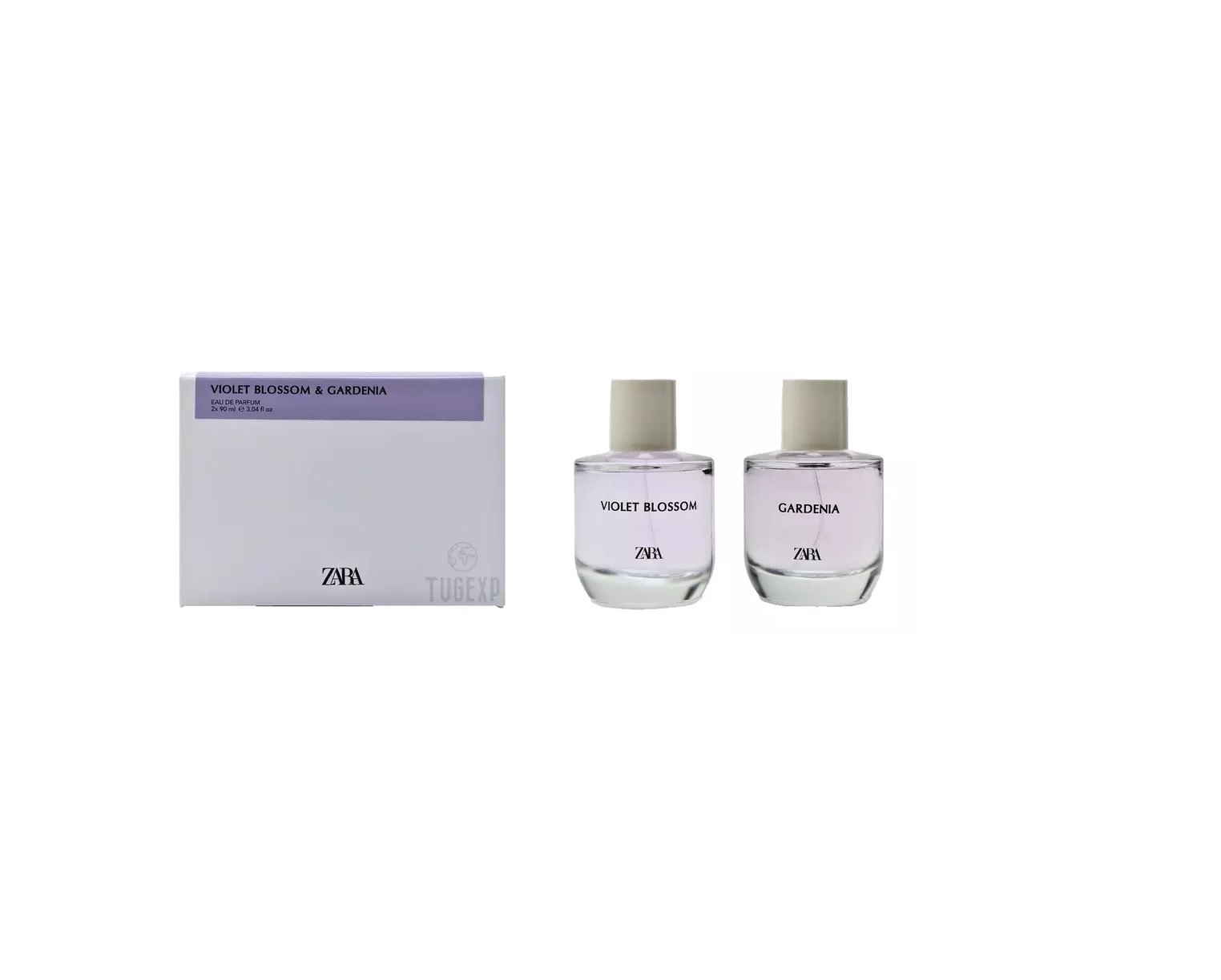 ZARA Violet Blossom and Gardenia 2x90ml Duo Set Women Parfum Spray Fragrance New