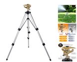 Heavy-Duty Zinc Alloy Sprinkler on Tripod, 360° Coverage for Lawns &amp; Gar... - $77.17