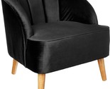 Black / Walnut Christopher Knight Home Amaia Modern Velvet Club Chair. - $227.98