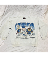 1994 Looney Tunes Dallas Cowboys Vintage Sweatshirt Size: Large NFL Foot... - $105.35 CAD