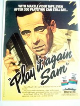 1983 Color Ad Maxell VHS Video Tape Play It Again Sam - £5.97 GBP