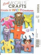 McCall&#39;s 5826 Crafts Create It! Create Your Own Wacky Creature Dolls UNCUT FF - £7.50 GBP