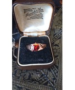 Vintage 1990-s 14 Ct Rolled Gold Ruby Ring Size UK O US 7 -HALLMARKED 585 - $1,403.03 MXN