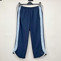 Nike Capri Pants Womens L (12-14) Used Navy Blue White 236606-451 - £11.15 GBP