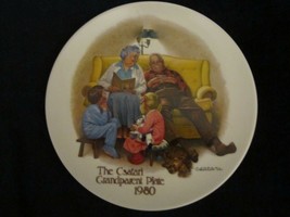 Bedtime Story Collector Plate Joseph Csateri Grandparent 1980 Reading Book Dog - £11.98 GBP