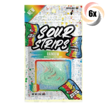 6x Bags Sour Strips New Rainbow Flavored Candy | 3.4oz | Fast Shipping - £25.61 GBP