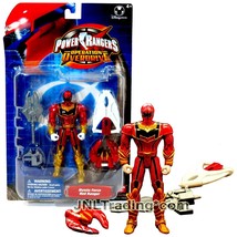 Yr 2006 Power Rangers Operation Overdrive 5.5&quot; Figure Mystic Force Metallic Red - £31.96 GBP