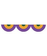 Mardi Gras Garland One 1 Fabric Bunting 18 x 36 Inches Party Decoration - £34.76 GBP