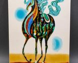 Wayne Gao Large Horse Glazed Enameled Ceramic Raised Wall Art Tile Plaque - $199.99