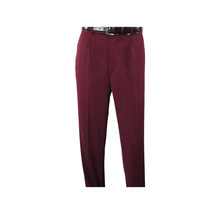 Men INSERCH 2pc Walking Leisure Suit Shirt Pants Set Short Sleeves 9356 Burgundy image 3