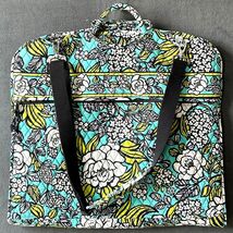 Vera Bradley Hanging Travel Garment Bag - Quilted Turquoise Island Bloom... - $65.50