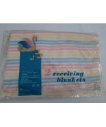 Vintage Toddletime Penneys ~ Package of 2 Pastel Striped Receiving Blank... - £27.11 GBP