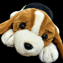 Walmart Basset Hound Beagle Dog Plush Brown Realistic Stuffed Animal 14 Inch - £11.40 GBP