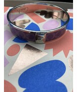 Coach Signature Enamel Bangle Bracelet Purple Silver - $116.62 CAD