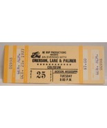 EMERSON, LAKE &amp; PALMER - VINTAGE ORIGINAL 1977 UNUSED WHOLE CONCERT TICKET - $335.53 MXN