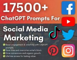 17500 ChatGPT Prompts for Social Media Marketing - Digital Guide for Eng... - £6.36 GBP