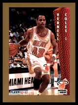 1992-93 Fleer #116 Vernell Coles Miami Heat - $2.14