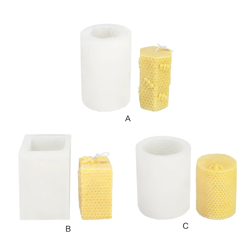 House Home Hexagon Beehive Silicone Molds Honeycomb Candle Molds for Making Bees - £19.92 GBP