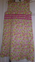 Lilly Pulitzer Tiptoe Pink  Girls Floral Tulip Shift Dress Scalloped Sz 6X - $27.71