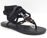 Shoe Dazzle Women Ankle Wrap Sandal Aadila Size US 9 Black Jewels - $14.85