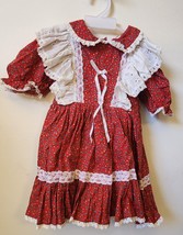Cute, red vintage toddler dress - may be handmade - Guessing Size T-2 to T-4 - £11.98 GBP