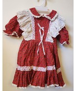 Cute, red vintage toddler dress - may be handmade - Guessing Size T-2 to... - £11.84 GBP