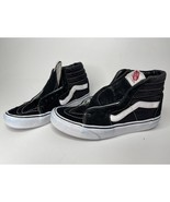 Men&#39;sVans Shoes Sk8 Hi Black Suede Canvas Skate Sz 6.5 Women’s 8 - £22.07 GBP