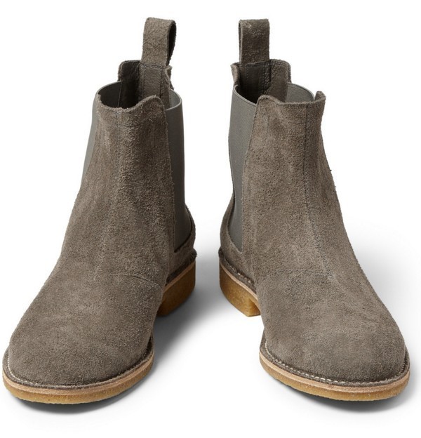 New Handmade Men's Ankle High Boot, Men's Gray Suede Chelsea Formal Boot 2019