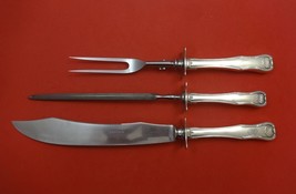 King by Kirk Sterling Silver Roast Carving Set 3pc HHWS  (Knife, Fork &amp; Hone) - £245.28 GBP