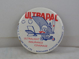 Vintage Advertising Pin - Ultrapac Ultralight Insurance Ontario - Celluloid Pin  - £11.75 GBP