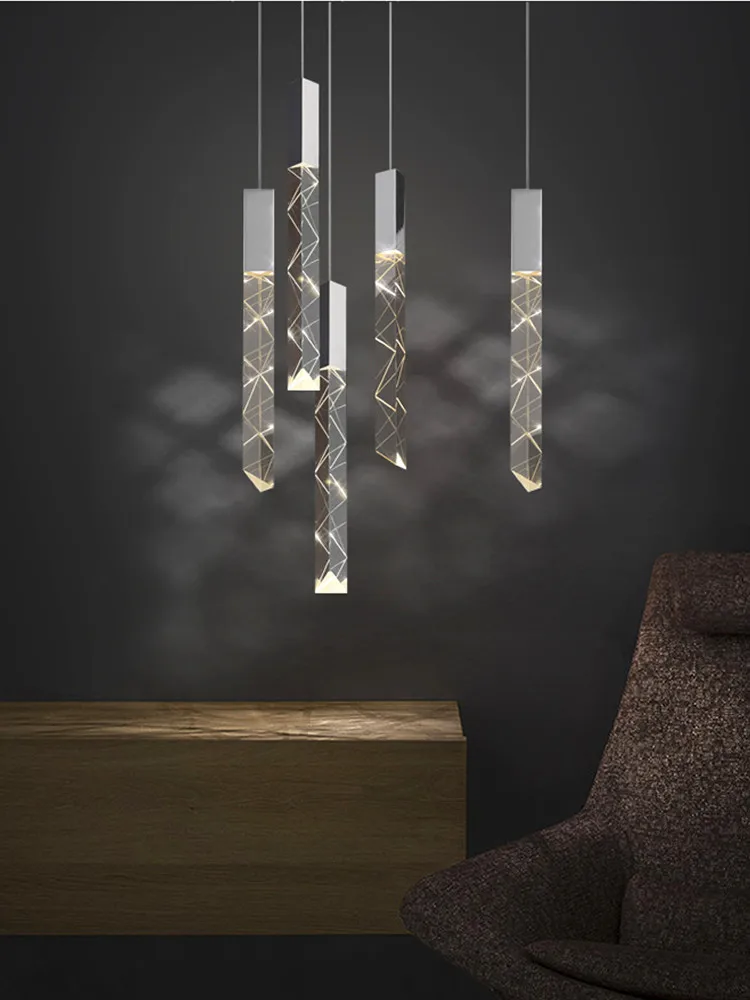 Modern Crystal Led Pendant Light Luxury Light Hang Lamp For Living Room ... - $54.00+