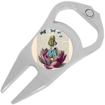 Alice in Wonderland Book Golf Ball Marker Divot Repair Tool Bottle Opener - $11.76