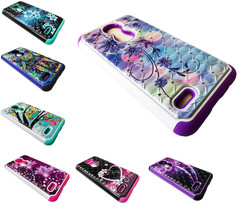 Tempered Glass + Sparkle Phone Case Cover For LG K30 / Premier Pro - $8.50