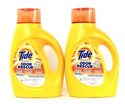 2 Bottles Tide 50 Oz Simply Odor Rescue 32 Loads Fresh Linen Laundry Detergent - £28.18 GBP