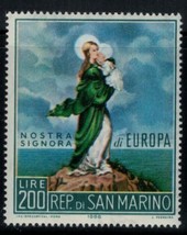 ZAYIX San Marino 653 MNH Religion Our Lady of Europe - Europa CEPT 030822SM57M - £1.17 GBP