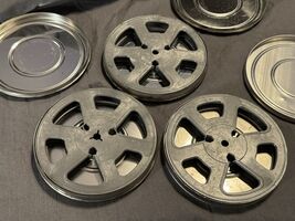 Vintage Owens-Corning Fiberglas 5in 16mm Film Reels With Metal Cans Lot ... - $272.85 MXN