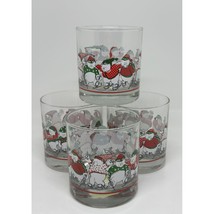 VTG 1991 Princess House Skating Polar Bears Lowball Glasses Set of 4 - $20.45