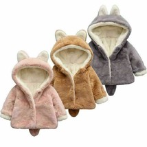 Infant Baby Boys Girl Newborn Winter Warm Coat Faux Fur Hooded Outerwear... - £16.50 GBP