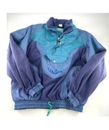 Vintage Jacket Womens Large Purple Blue Pullover 1980s 1990s Funky Iride... - $93.81 CAD