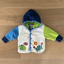 Vintage Gymboree Boy&#39;s Reversible Jacket Fish Crab Plaid Rainbow Tag Inf... - $29.02