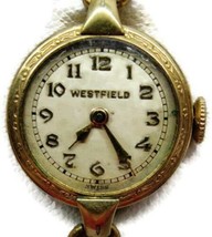 Westfield 17J Wind Up Swiss 10K YRGP 1/20 10K YGF Dremads Band Vtg Watch Woman - £77.86 GBP