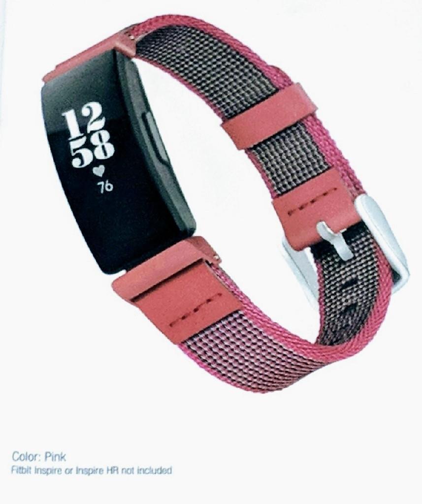 Primary image for 2x Lot WithIt Pink Woven Nylon Band For Fitbit Inspire and HR NBN19WA008 Sealed