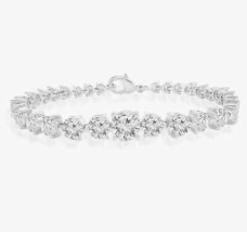 ADIRFINE 18K Gold Plated Graduated Cubic Zirconia Tennis Bracelet - $51.99