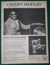 STEVIE WONDER VINTAGE 1977 CREEM MAGAZINE PHOTO - £15.63 GBP