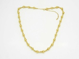 Burdick Designer 14k Gold 2-6mm Bead Station Necklace w/Extender Chain - £451.63 GBP