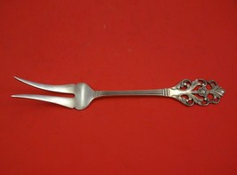 Viking Rose by Th. Marthinsen Norwegian .830 Silver Cold Meat Fork 2-Tine 7 3/4&quot; - £125.53 GBP