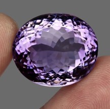 49.70Ctw 23x20mm Oval Cut Natural Top Rich Purple Amethyst Unheated - $272.25